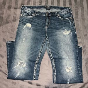 Silver Boot Cut Jeans